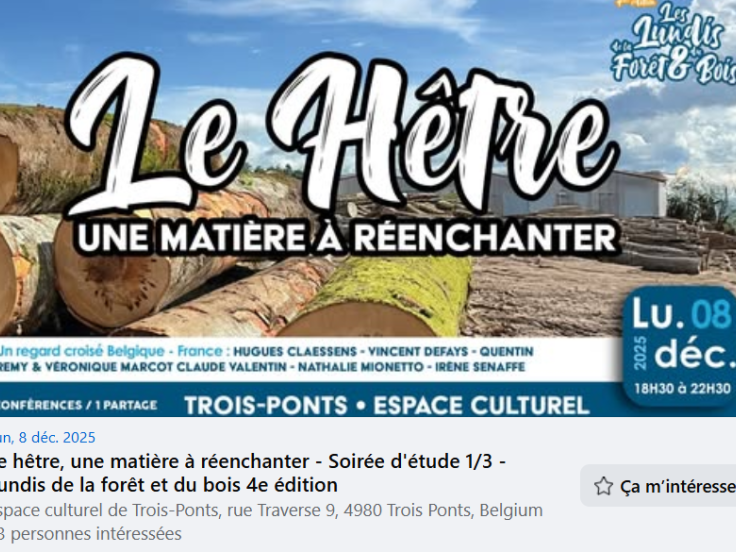 Les lundis de la forêt et du bois 2025-26